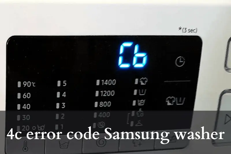 4c Error Code Samsung Washer
